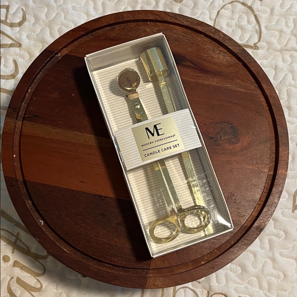Modern Elements Gold Candle Care Set